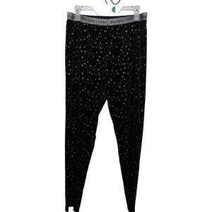 Victoria’s Secret black bottoms, velvet snowflakes XL shimmer sparkly moons